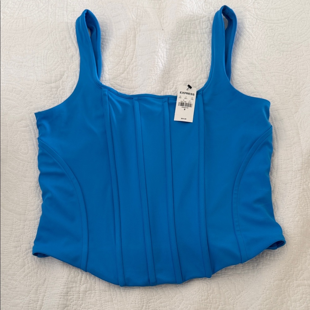 Express Women's Vibrant Blue Camisole Corset Top